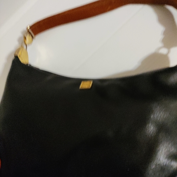 Vintage  Givenchy Black Leather Shoulder Purse - Picture 8 of 16
